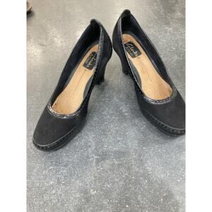 Clarks Artisan Black Suede Heels-7